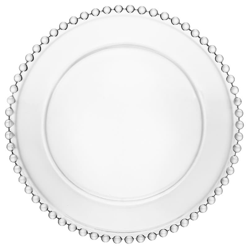 Prato para sobremesa em cristal Pearl Wolff 20 cm