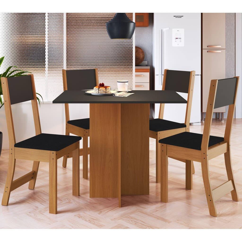 Conjunto Mesa Com 4 Cadeiras Talita Indekes