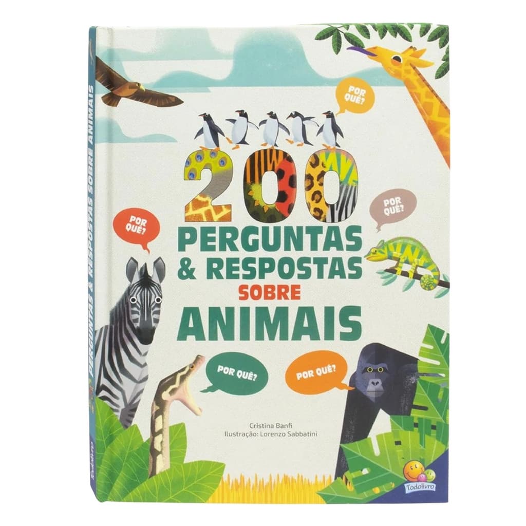 Livro Infantil Com 200 Perguntas e Respostas Sobre Animais Para Estimular Conhecimento e Curiosidade – Todolivro