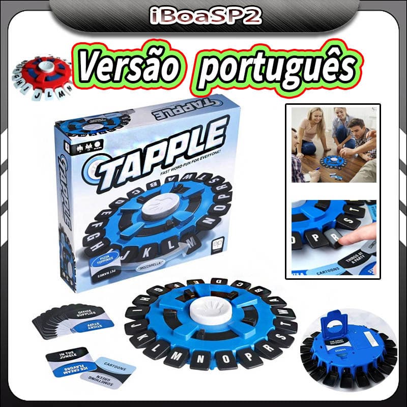 【Versão português】Tapple Jogo De Tabuleiro De Palavras Jogo de Palavras - Jogo de Tabuleiro Quick Family