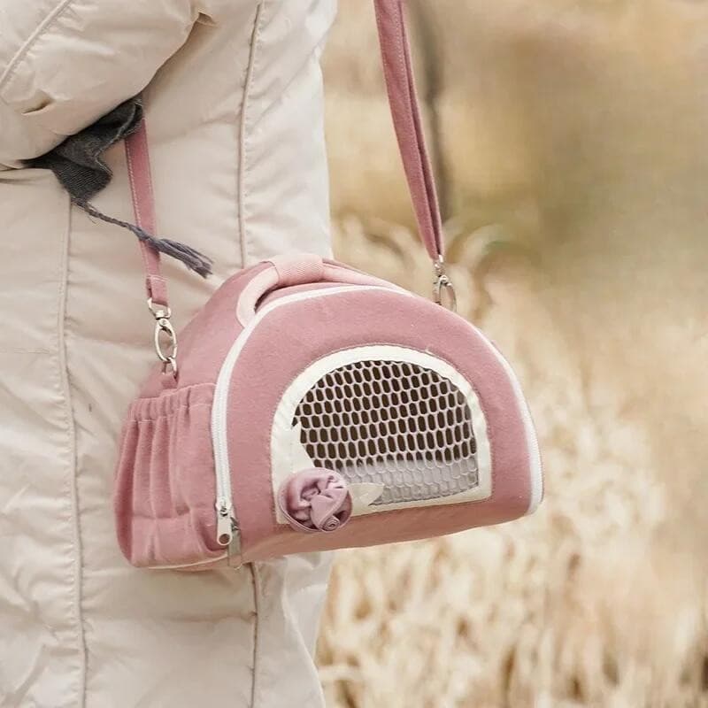 Bolsa Respirável Para Animais De Estimação , Pequena Transportar , Confortável , Sacola De Viagem Estilingue Hamster , C