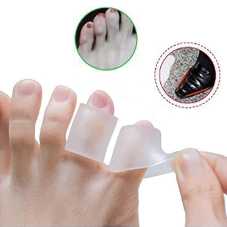 1 Par Protetor Separador Dedo Pé Silicone Anti Calos Bolha