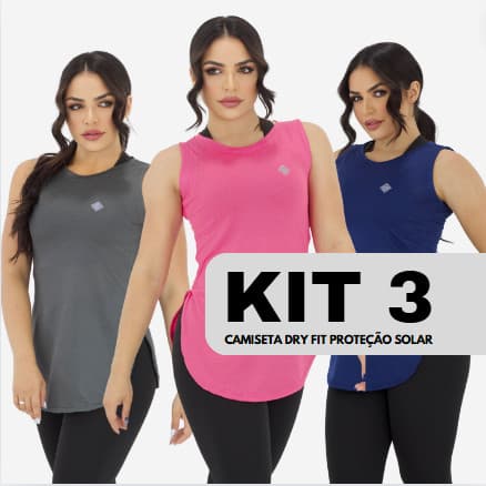 Kit 3 Regatas Dry Fit Feminina Tapa BumBum Academia Treino Fitness Blusa Furadinha Crossfit Esportes Camiseta Lisa