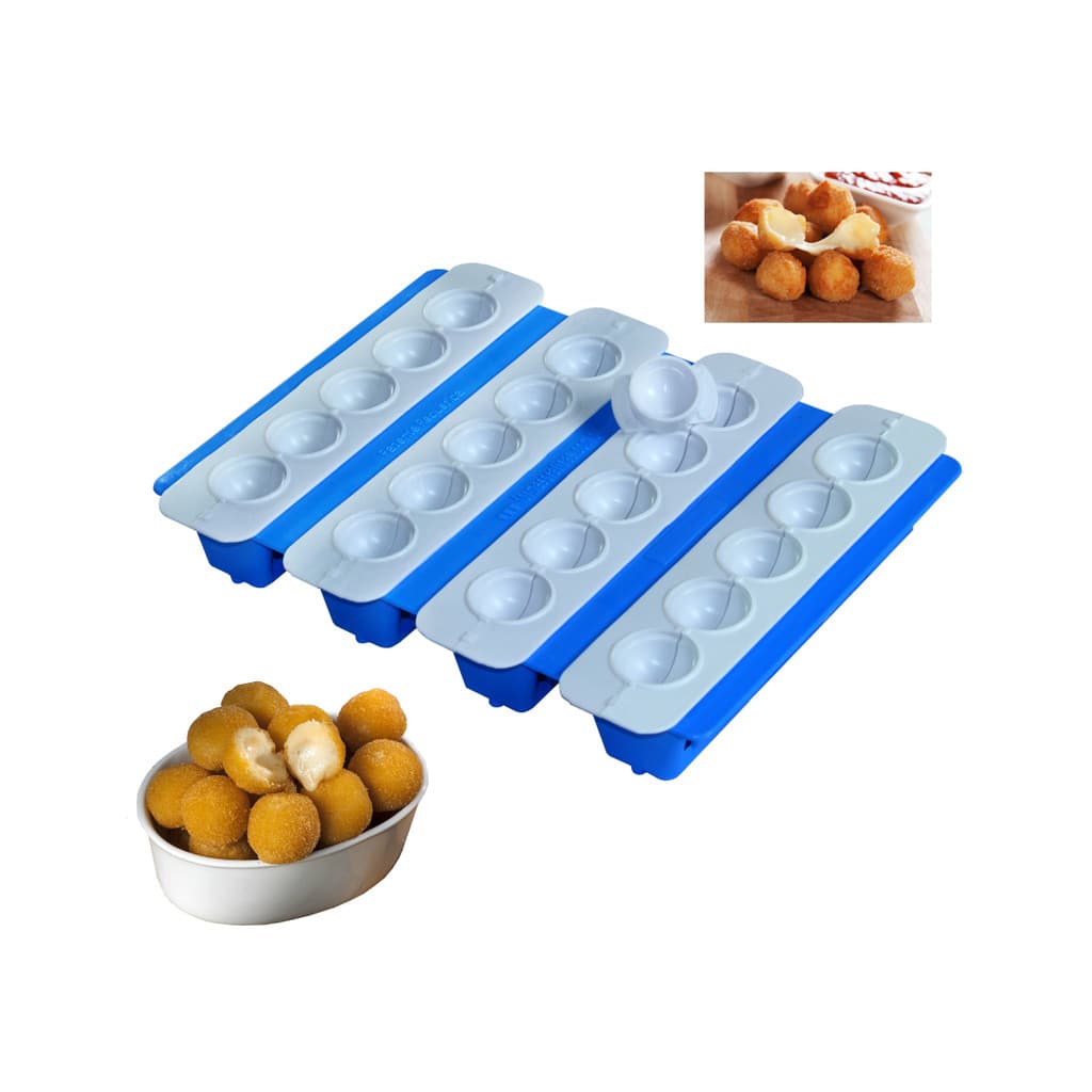 Forma Fábrica Bolinhas Queijo Carne Salgados Kit Modelador