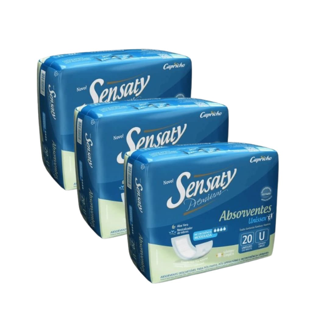 Absorvente Geriatrico com fita colante 60 unidades