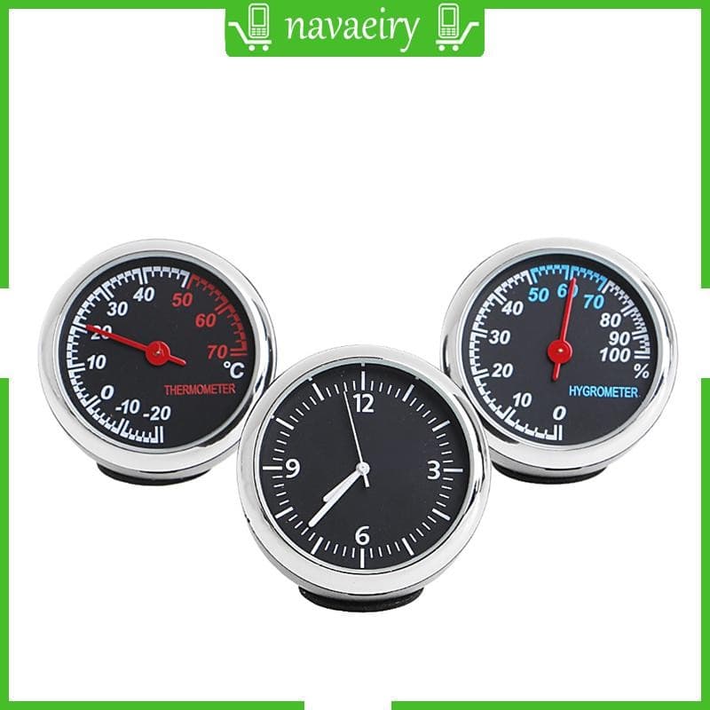 nava 3Pcs Carro 4cm Higrômetro Quartzo Para Relógio Temperatura Umidade M