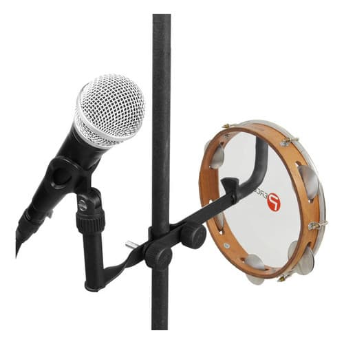 Suporte Clamp C9 ASK Duplo Para Microfone E Descanso Para Instrumento De Percussão Em Pedestal + Nota Fiscal