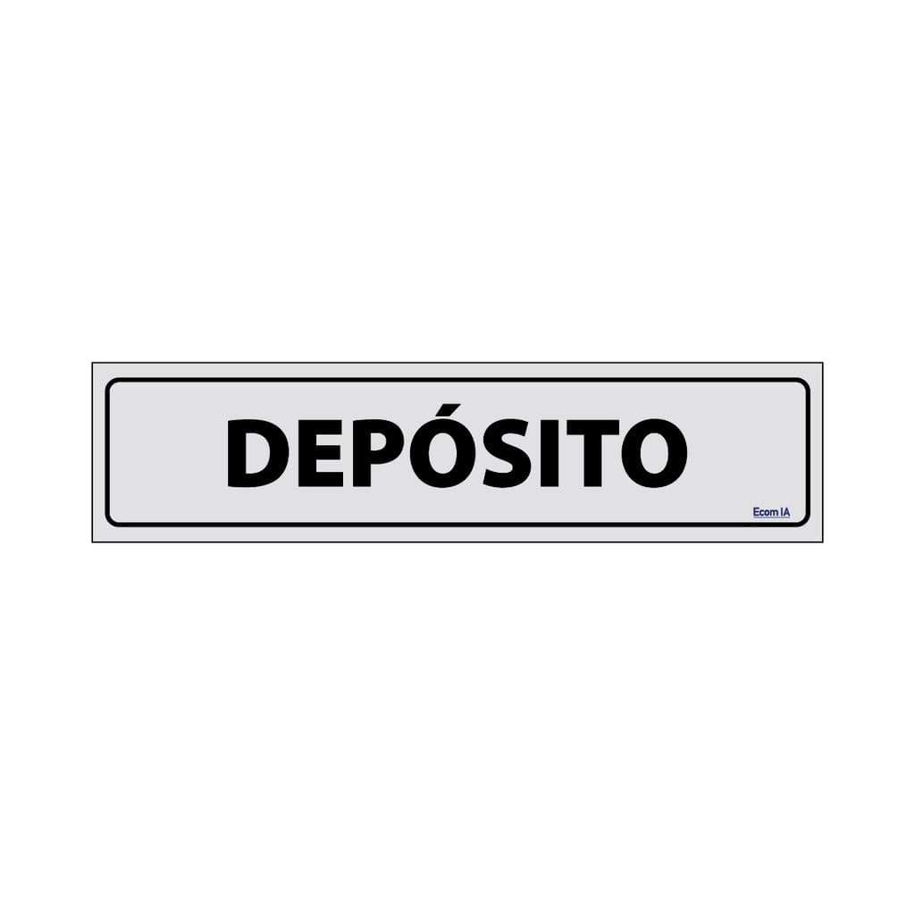 Placa De Sinalização Depósito 30x7 Ecom IA - B-511 F9e