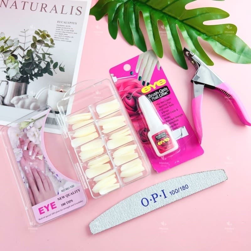 Kit Completo Com 100 Unhas Postiças + Alicate + Cola 10g + Lixa – Tudo Para Unhas Perfeitas - WL