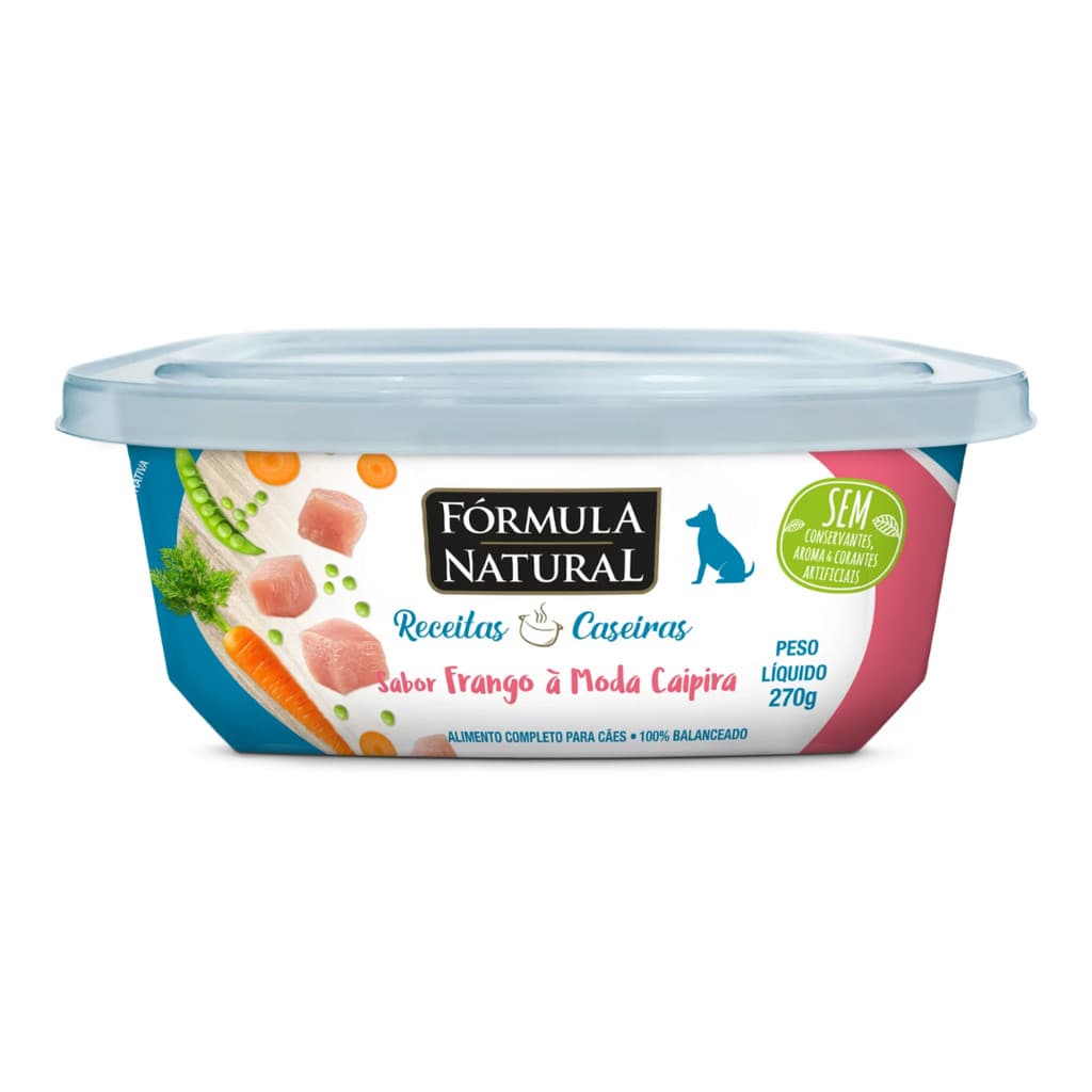Ração Úmida Fórmula Natural Receitas Caseiras P/ Cães Frango à Moda Caipira 270 g