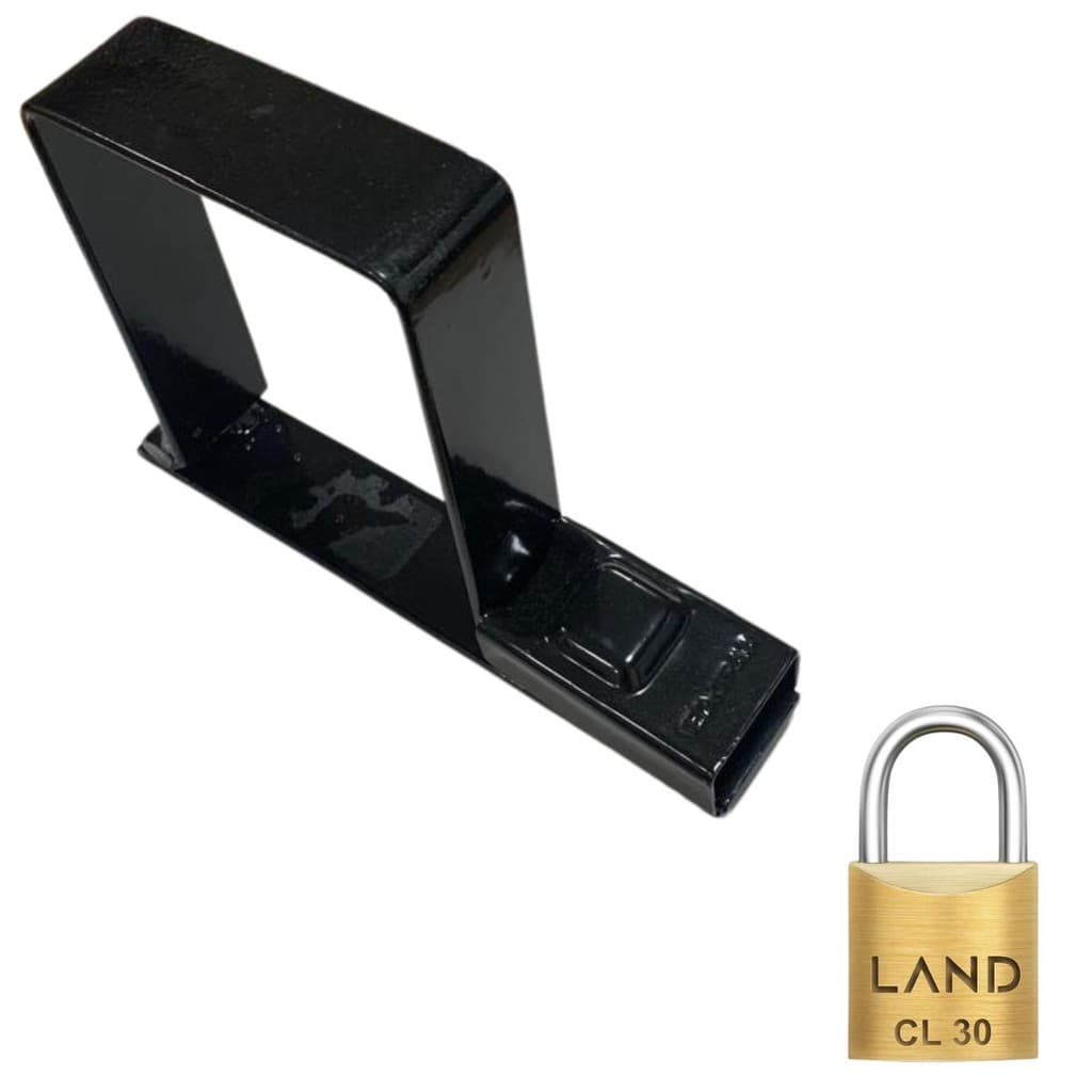 Trava Portão Tecnotrava N7 120x90mm Aço Carbono Cadeado Land