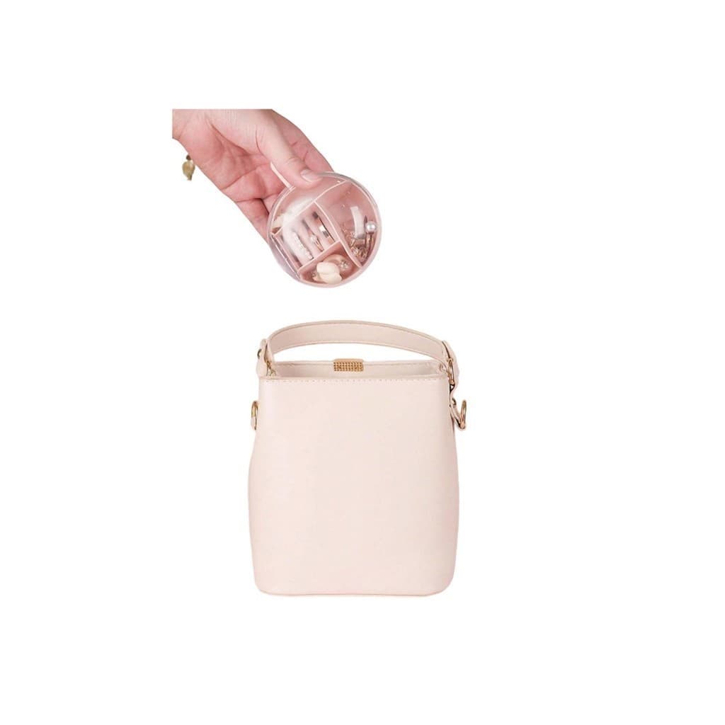 Mini Porta-Joias Compacto, Design Elegante e Compartimentos Funcionais para Viagem