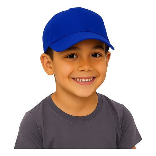 Boné Infantil Aba Curva Tactel Básico Cores 3 A 10 Anos Azul UNICO