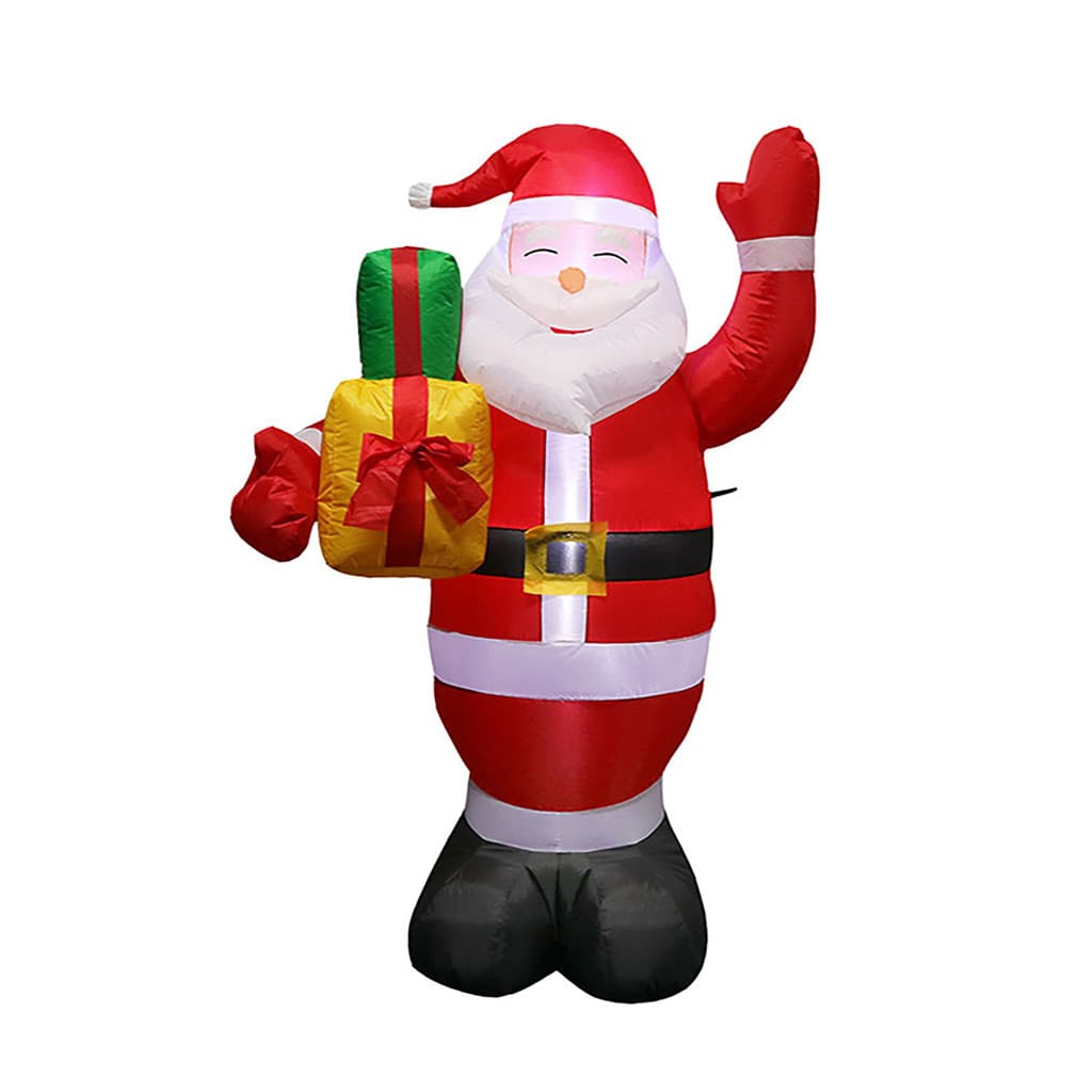 4.92 Pés De Natal Inflável Papai Noel Decoração Ao Ar Livre Explodir Quintal Em Pé Com LED Embutido Para Festa De Fim De