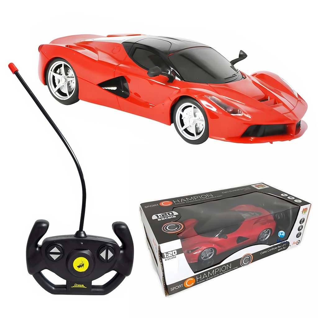 Carrinho Controle Remoto 1:20 Infantil Esportivo Com Controle De Volante E Design Moderno - Dm Toys