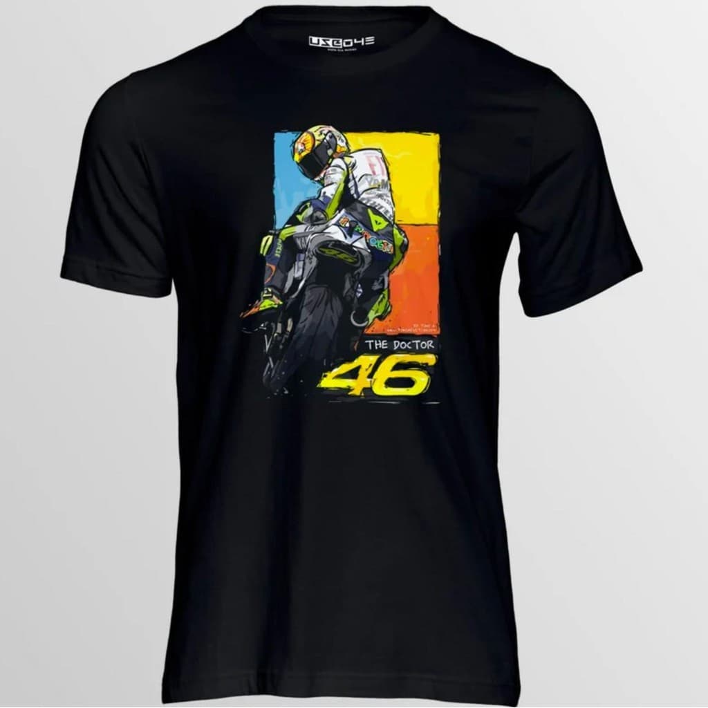 Camiseta Piloto Moto Unissex 46 ROSSI Fã Camisa Unissex Premium Lançamento 2025 Envio Imediato