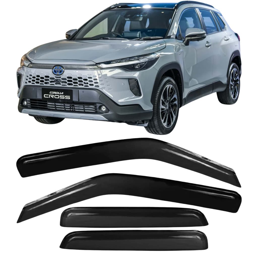 Calha Chuva Defletor Toyota Corolla Cross 2021 Ate 2025 Fume