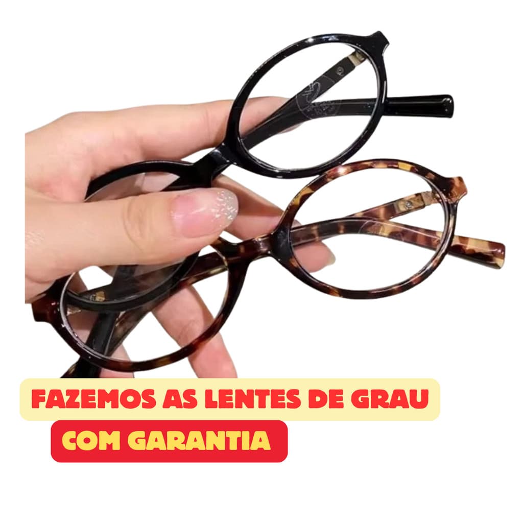 Armação redonda Óculos Vintage Com Estampa De Leopardo onça Armação Oval Retro Estiloso