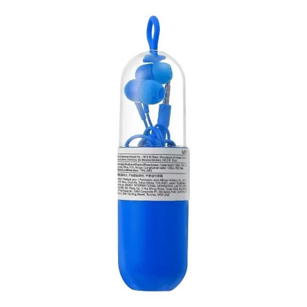Fone de Ouvido Auricular com Fio Estojo P2 Azul Conector 35mm