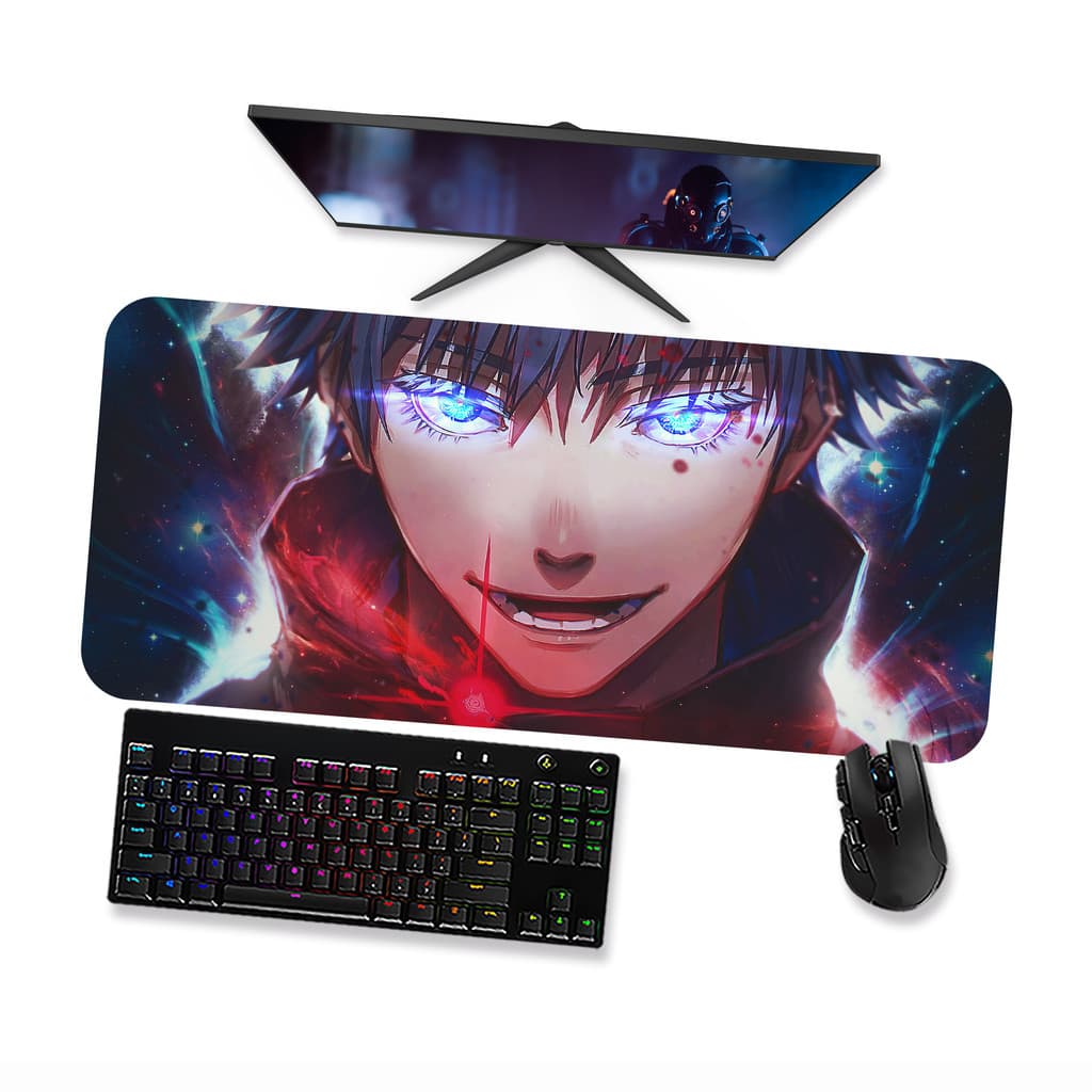 Mousepad Jujutsu Kaisen Anime Satoru Gojo 11 Speed Costurado Mousepad Grande 90x40 70x30 80x40 60x40 45x40