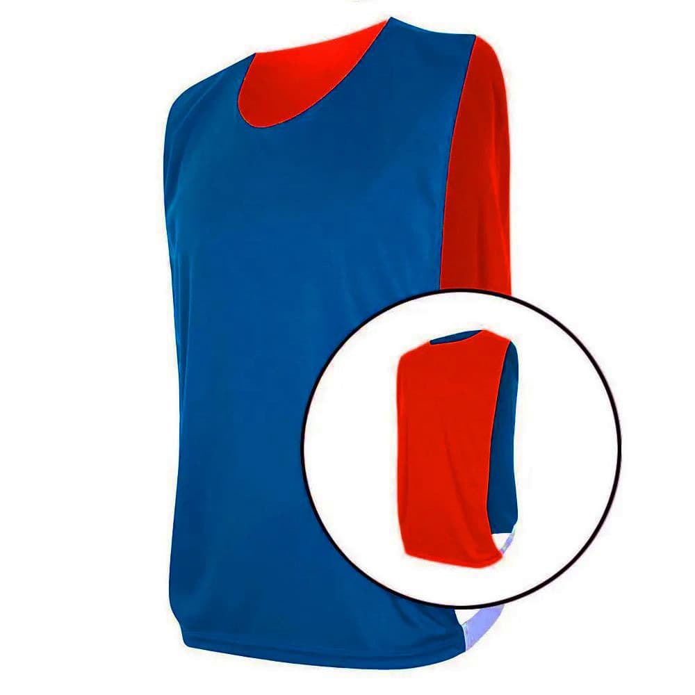 Kit com 20 Coletes Dupla Face Vermelho e Azul - Kanga Sport