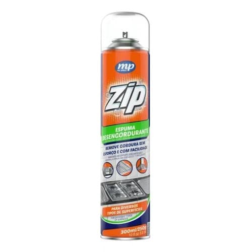 Espuma desengordurante zip spray 300ml cozinha fogão geladeira microondas coifa armários inox mesa