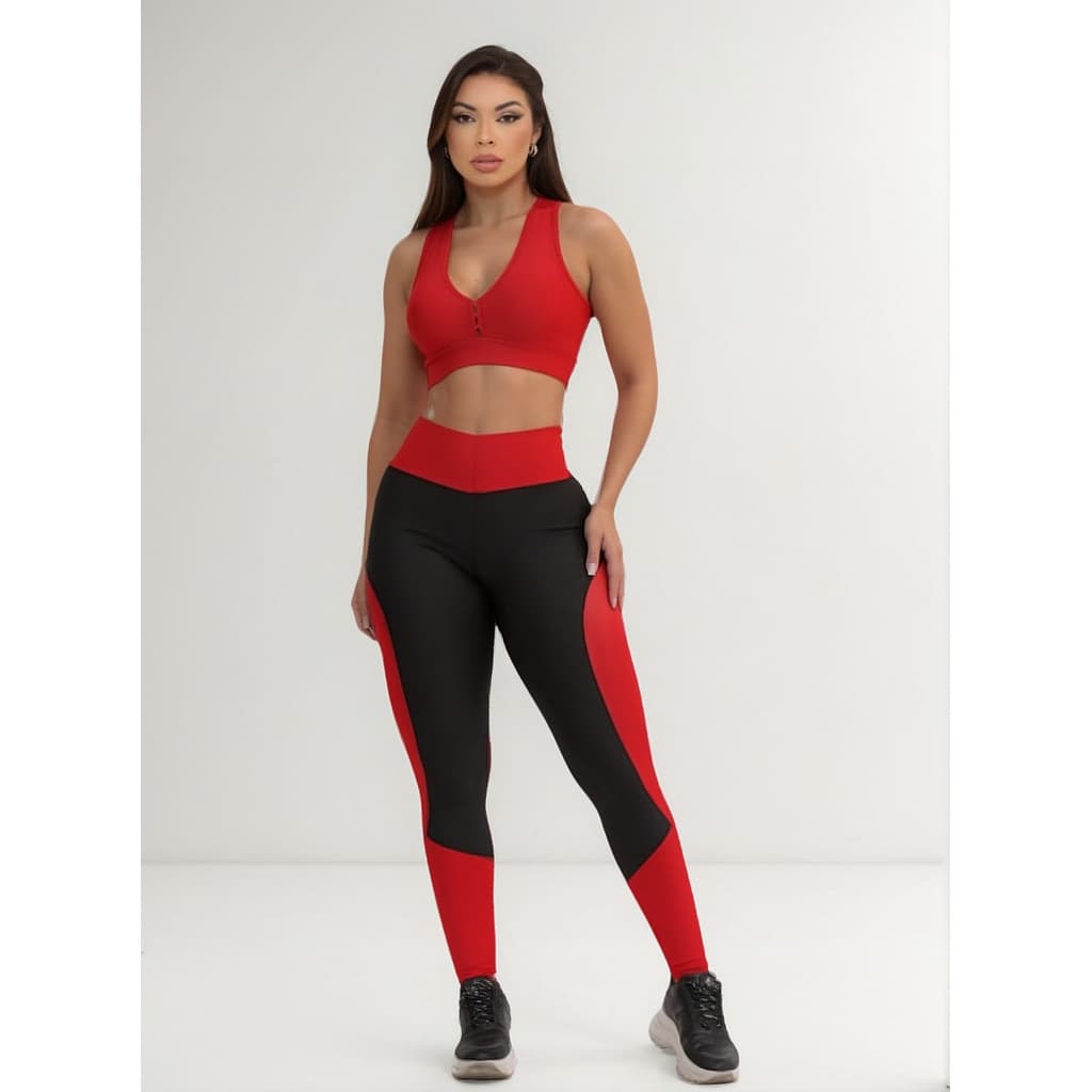 Kit Legging Top Academia Conjunto Feminino