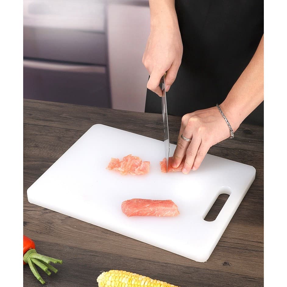 COM OFERTA 1 UNIDADE Tábua De Corte Carne Churrasco Cozinha Pvc Branca Higiênica