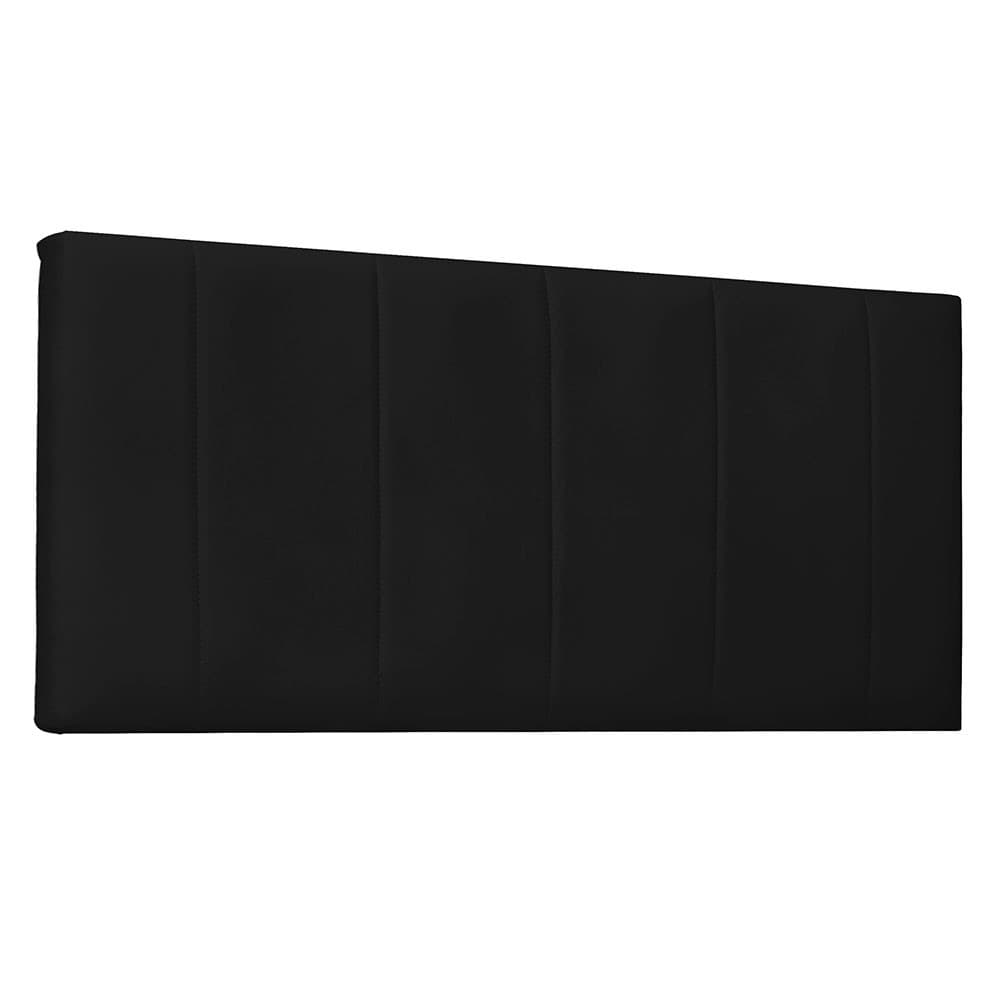 Cabeceira Painel Solteiro 90 cm Ravenna Corano Preto - Pallazio
