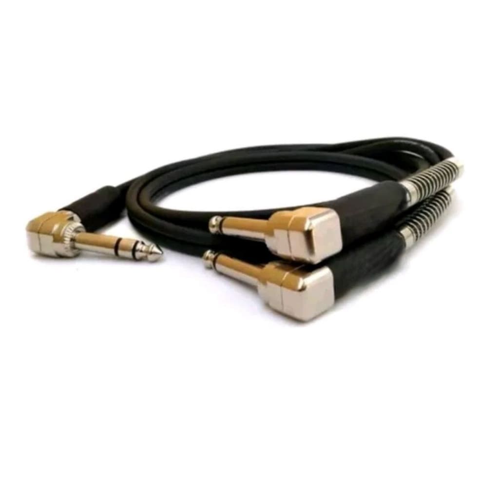 Cabo P10 Splitter Em Y 1p10st P/ 2 P10 Mono 90 Graus 30cm (tudo 90graus)