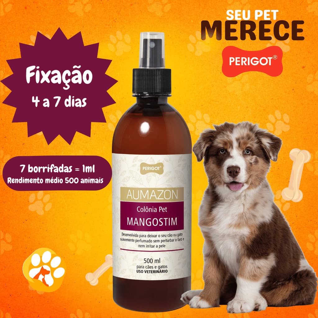Perfume Colônia Mangostim Aumazon Perigot 500ml para Cães e Gatos