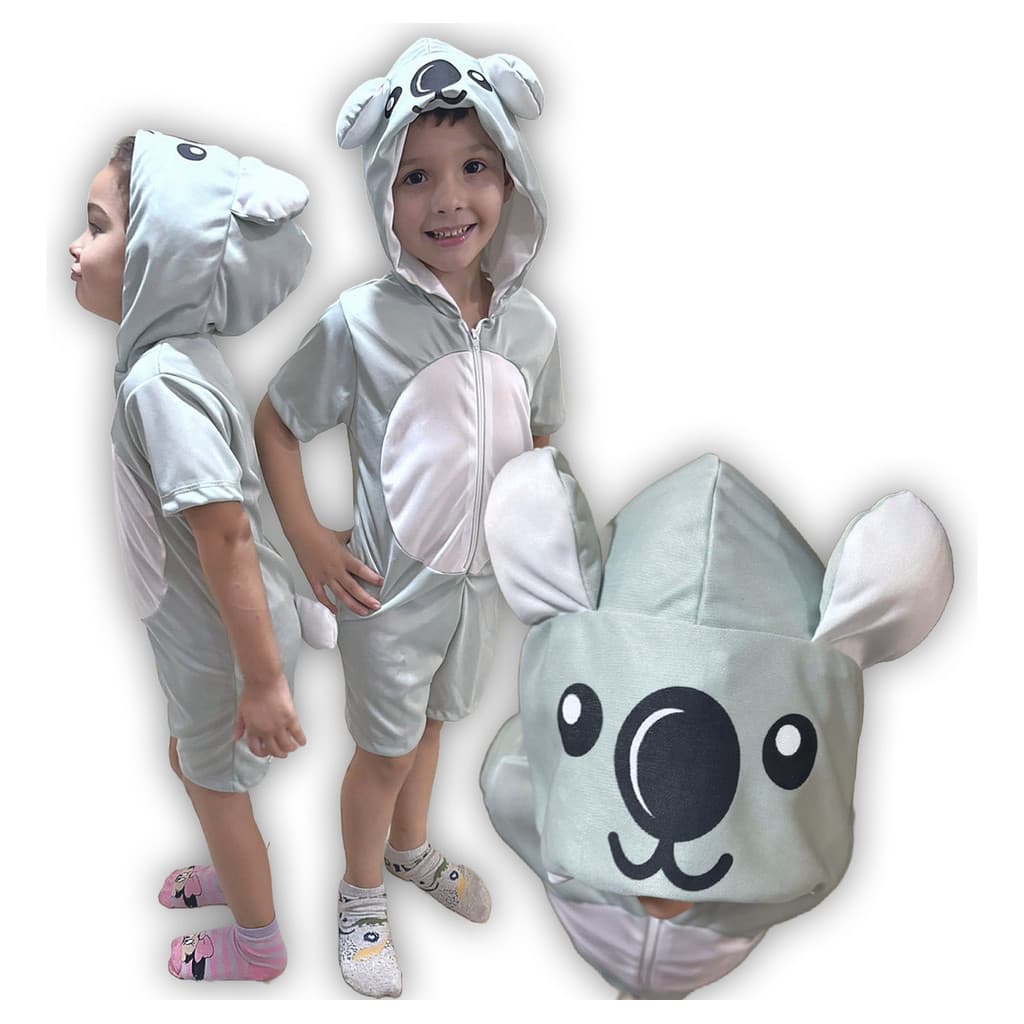 Fantasia Pijama Coala Coalinha Infantil Macacão Kigurumi Bichinhos Gamer