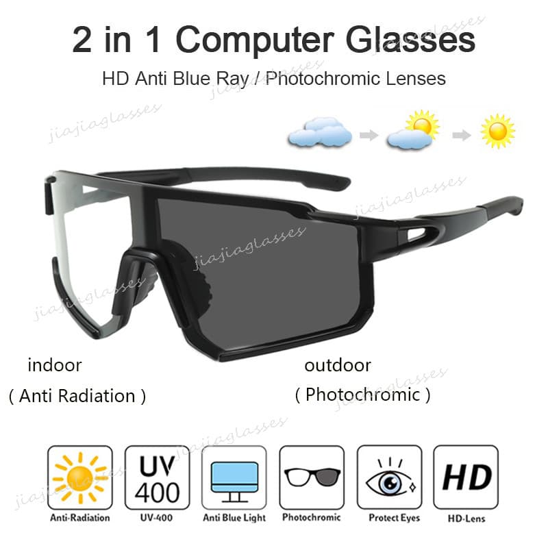 Óculos De Sol Fotocromáticos Para Ciclismo , Homens E Mulheres , Preto , Esportes Ao Ar Livre , Corrida , Bicicleta ,