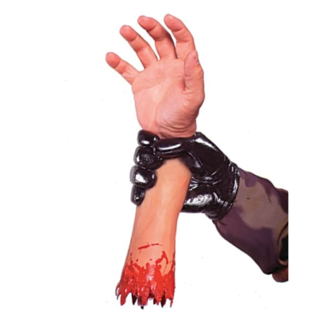 Mão Luva c/ Braço Arrancado Halloween Terror Fantasia Festa Assustador Realista