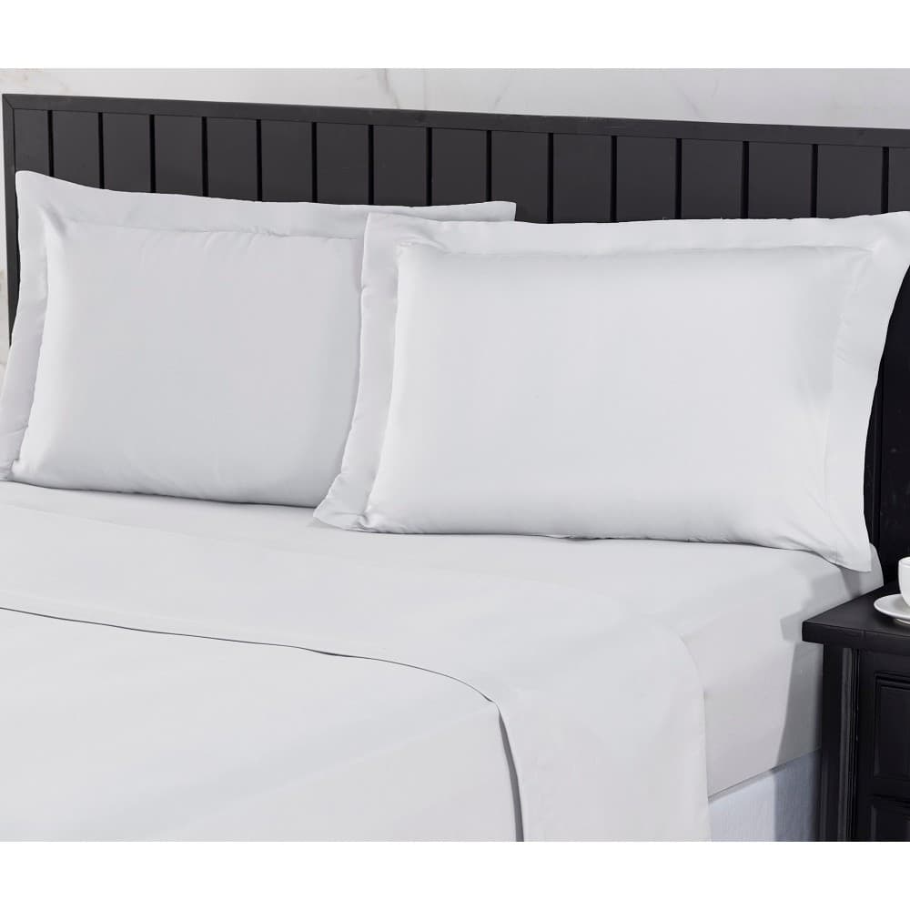Jogo Cama Lençol Queen Percal 400 Fios 4pçs Lençol de Cima, Aba Americana, Antiácaro Anti-pilling