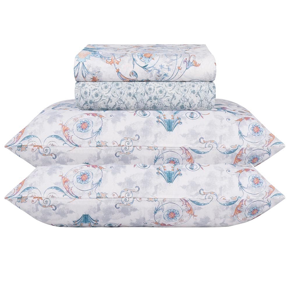Jogo de Cama Queen Duplo 4 Peças 250x240cm Aurea 140 Fios Realce Premium Sultan