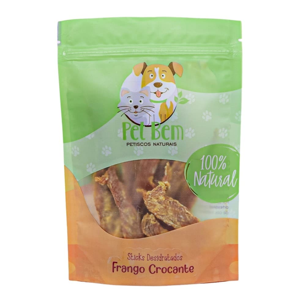 Frango Crocante Petisco Natural para Cães e Gatos 60gr - Pet Bem