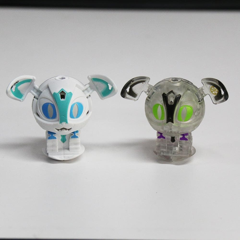 [Ferascal] Bakugan Battle Planet Gato Transparente & Branco Ferascal Parafuso Triangular Com Código Modelo Colecionável