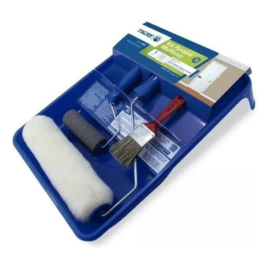 Kit Pintura Multiuso 5 Pecas Rolo Pincel Bandeja 1540 - TIGRE