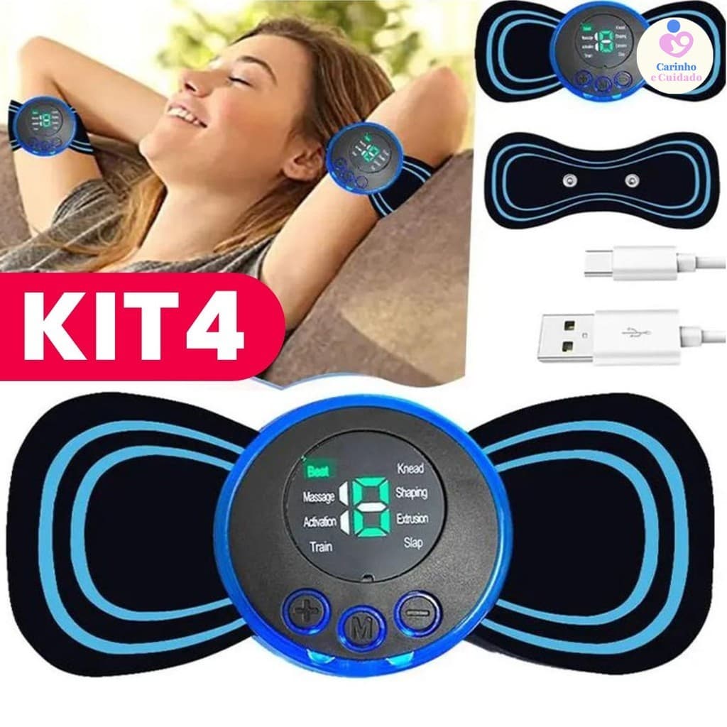 Promoção de Kit Massageador De Elétrico De Pescoço Portátil Massageador Cervical Lombar e Corpo EMS