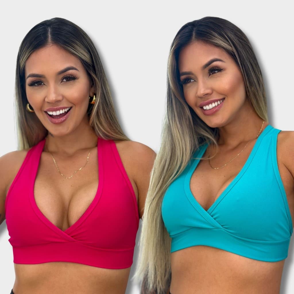Top Feminino de Academia Fitness Nadador Com Bojo Removível