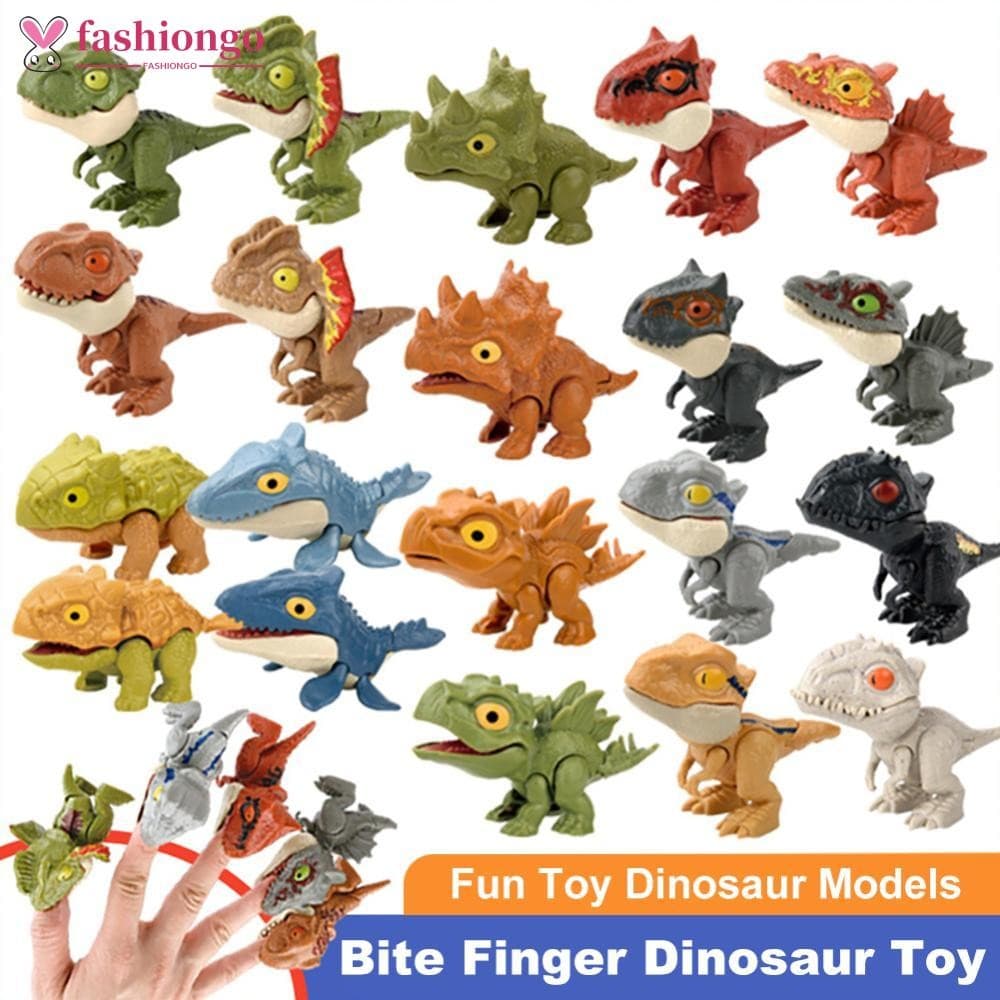 FASHIONGO Criativo Mordida Dedo Dinossauro Brinquedo Engraçado Tiranossauro Modelo Brinquedos Com Ovos Dino Crianças Pre