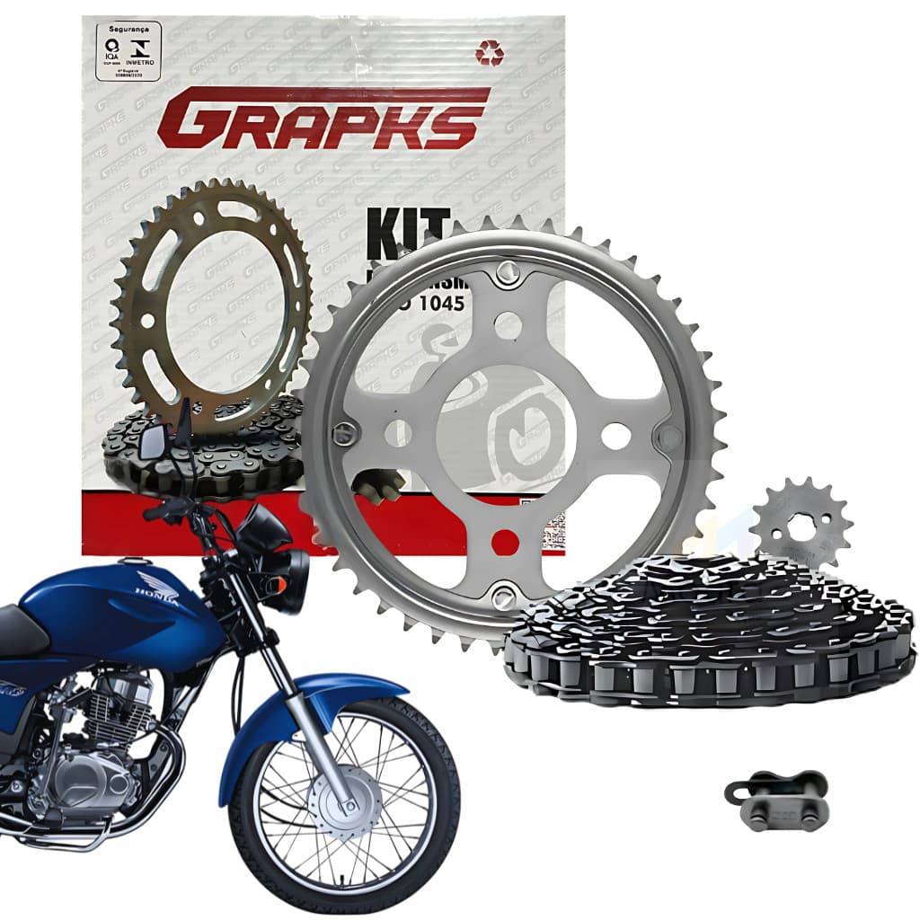 Kit Relação Tração Transmissão Cg Titan Fan 150 2004 a 2014 Original HONDA