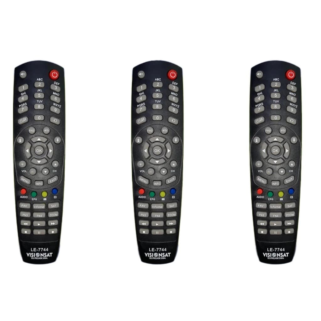 Controle remoto   vision sat le-7744 envio no mesmo dia