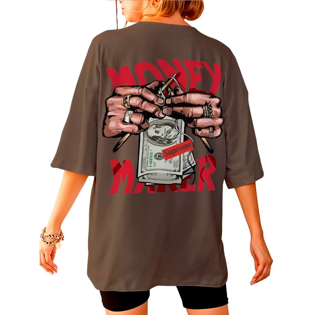 Camisa Camiseta Money Threads Strewear Overzised DTF Ref-3405
