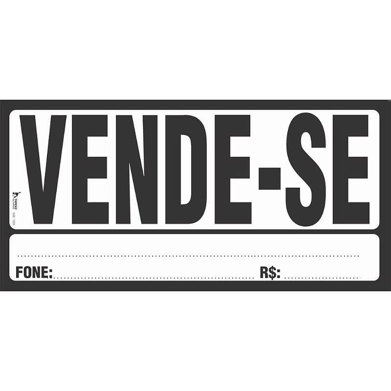 Impresso Administrativo Cartaz "VENDE-SE" 155X325MM - Pacote com 50 Unidades