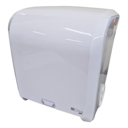 Dispensador Puxe E Corte Para Papel Toalha Bobina Elisa Branca/cristal