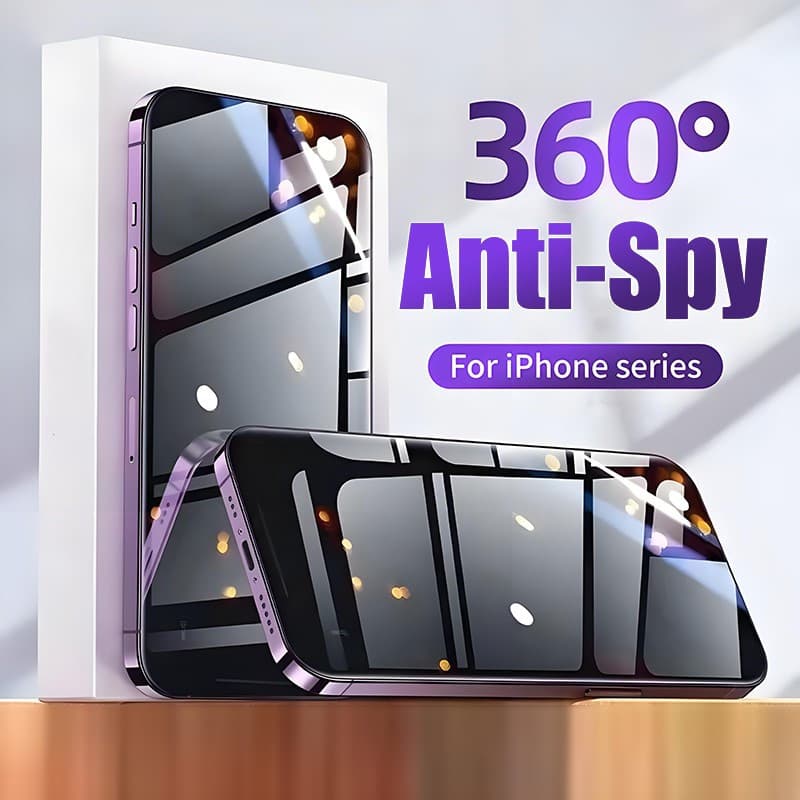 360 graus Privacidade Película De Vidro Temperado Para iPhone 17 16 15 14 13 12 11 Pro Max Air Plus X XS MAX XR Pelicula
