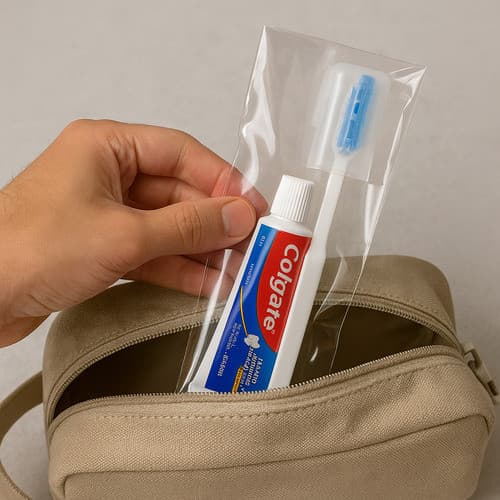 Kit Viagem Escova 17cm Com Protetor + Creme Colgate 30g Pratico