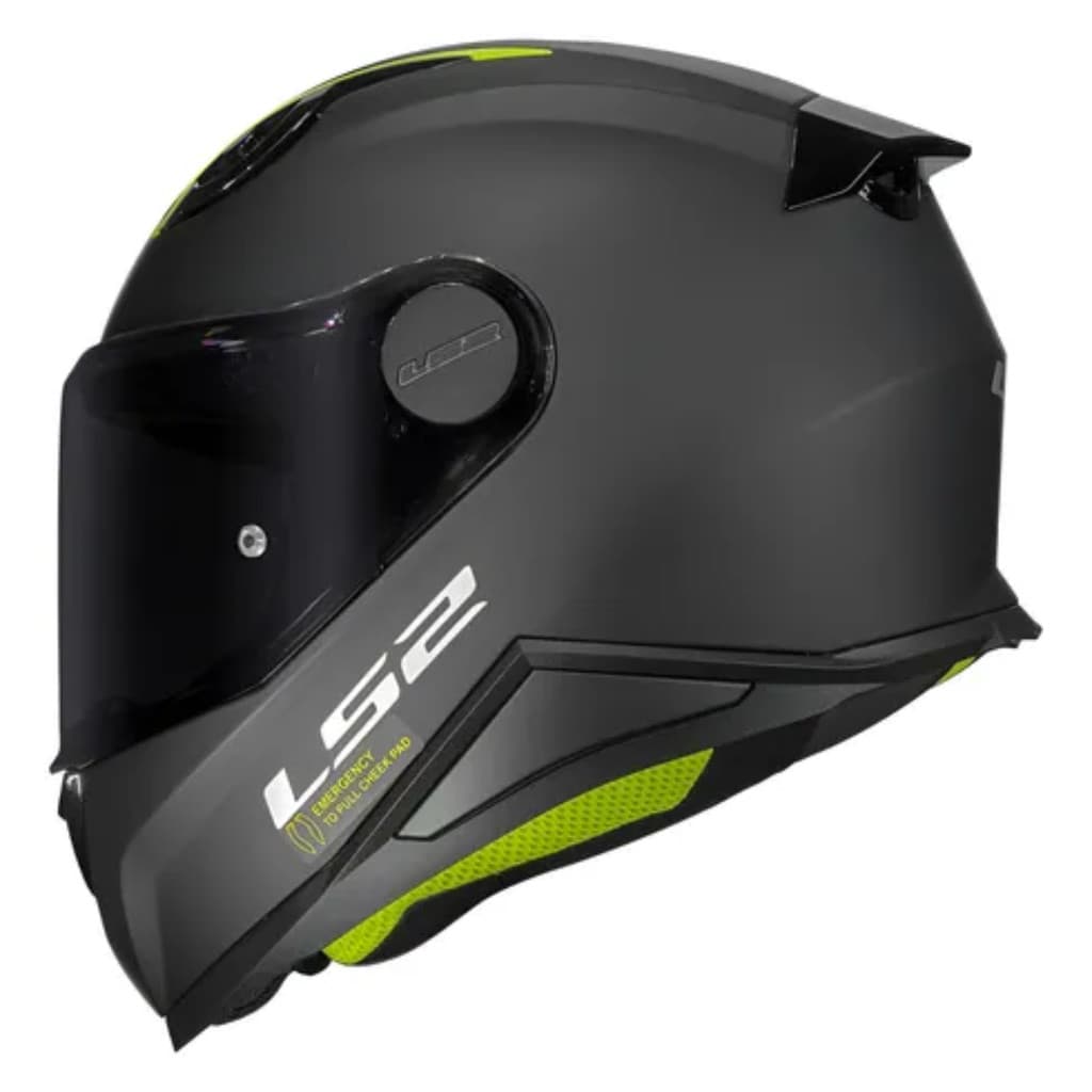 Capacete Ls2 Infantil Kid Ff812 Monocolor Preto Fosco